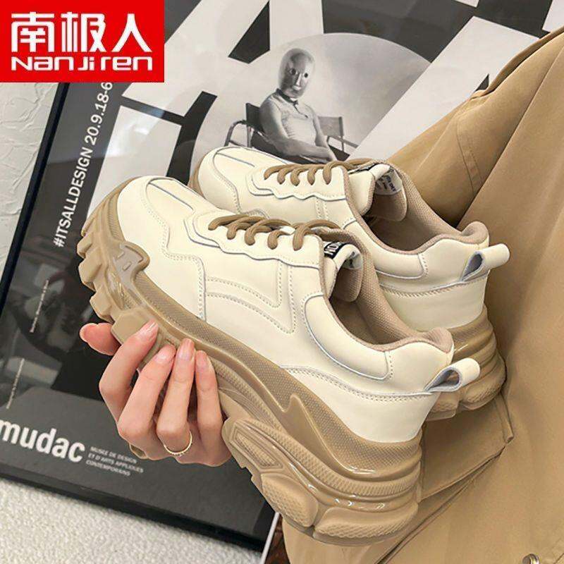 Giày Chunky Sneaker Nanjnie Phụ Nữ Nam Cực Foi Giày Thể Thao Hồng Kông Thường Ngày Đế Dày Phối Cho Nữ Mẫu Mới 2022 Insr Sành Điệu