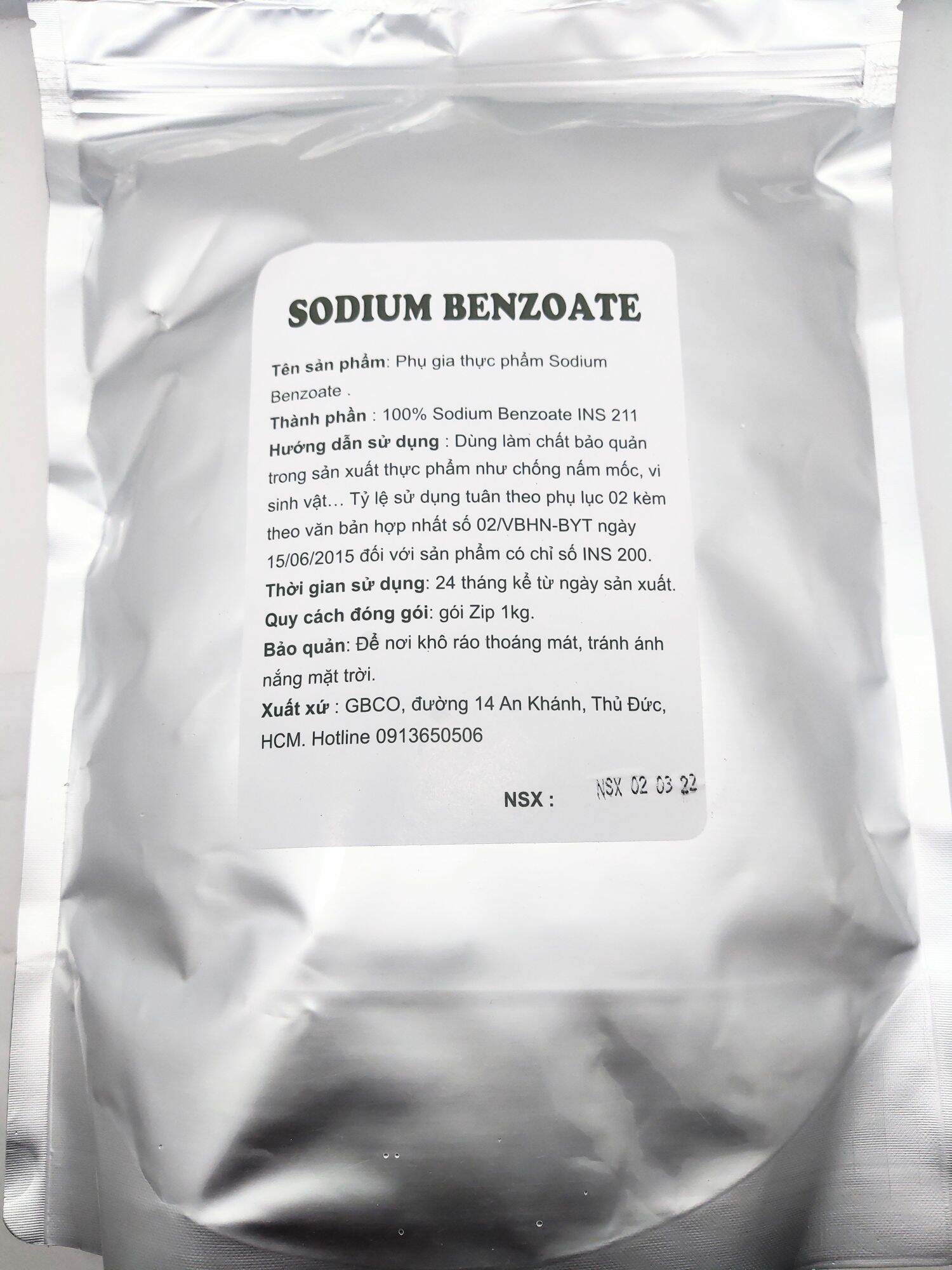 Sodium benzoate phụ gia bảo quản thực phẩm