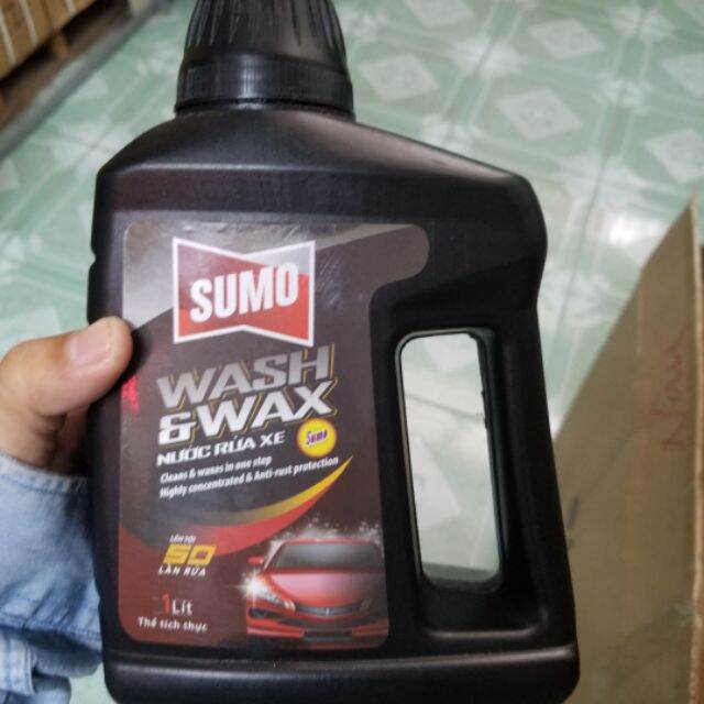 [HCM]nước rửa xe sumo wash&wax 1 lít