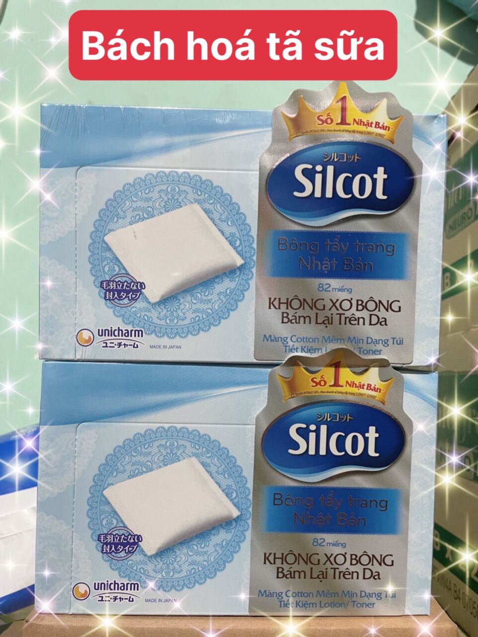 Bộ 2 hộp bông trang điểm Silcot 82 miếng/hộp