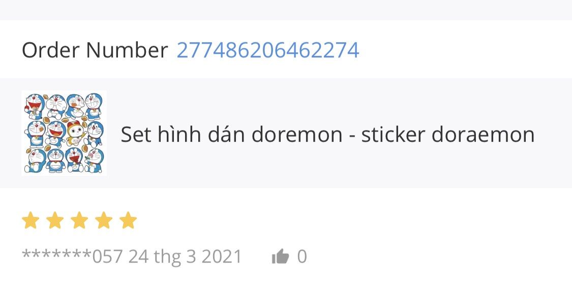 Set hình dán doremon cán pvc CHỐNG THẤM NƯỚC- sticker doraemon