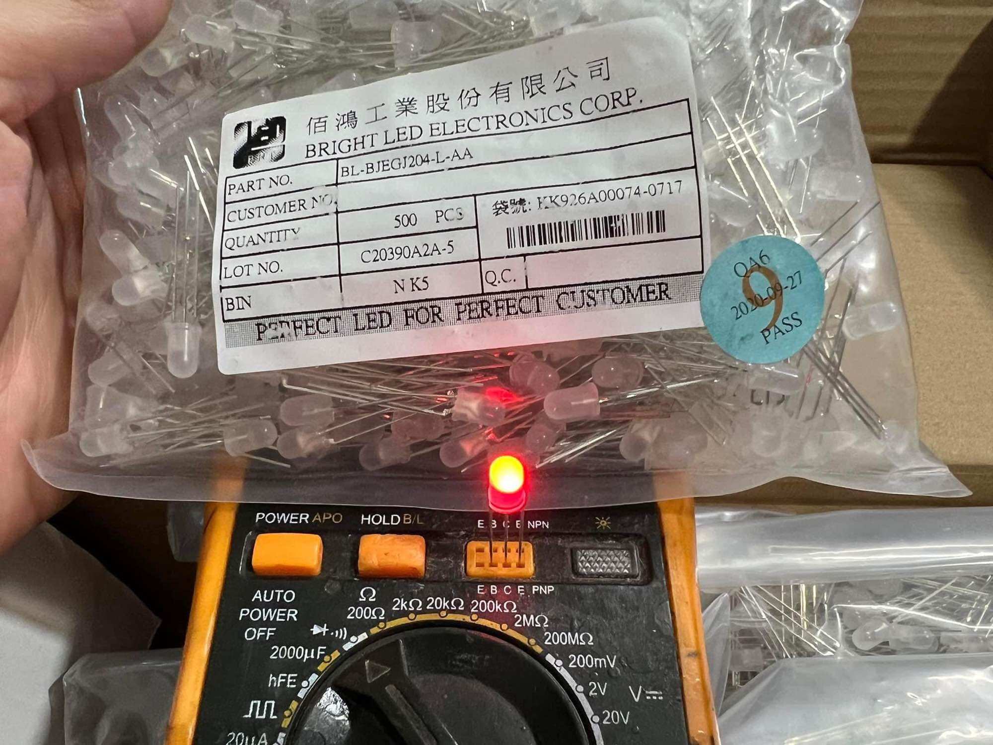 [ 100 con ] LED 5mm 3 chân 2 màu XANH - ĐỎ