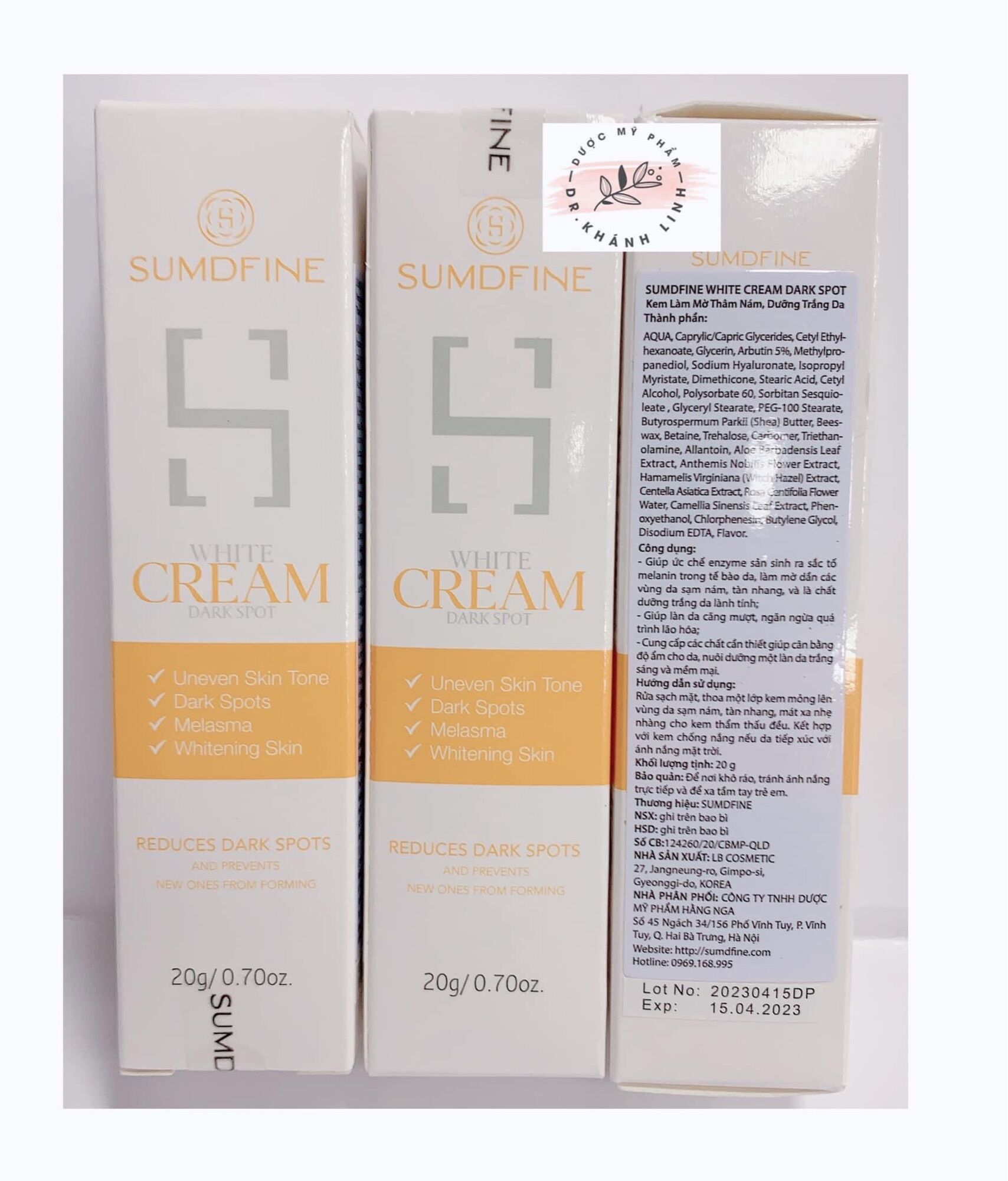 ✅[CHÍNH HÃNG] KEM MỜ NÁM TRẮNG DA SUMDFINE 20G