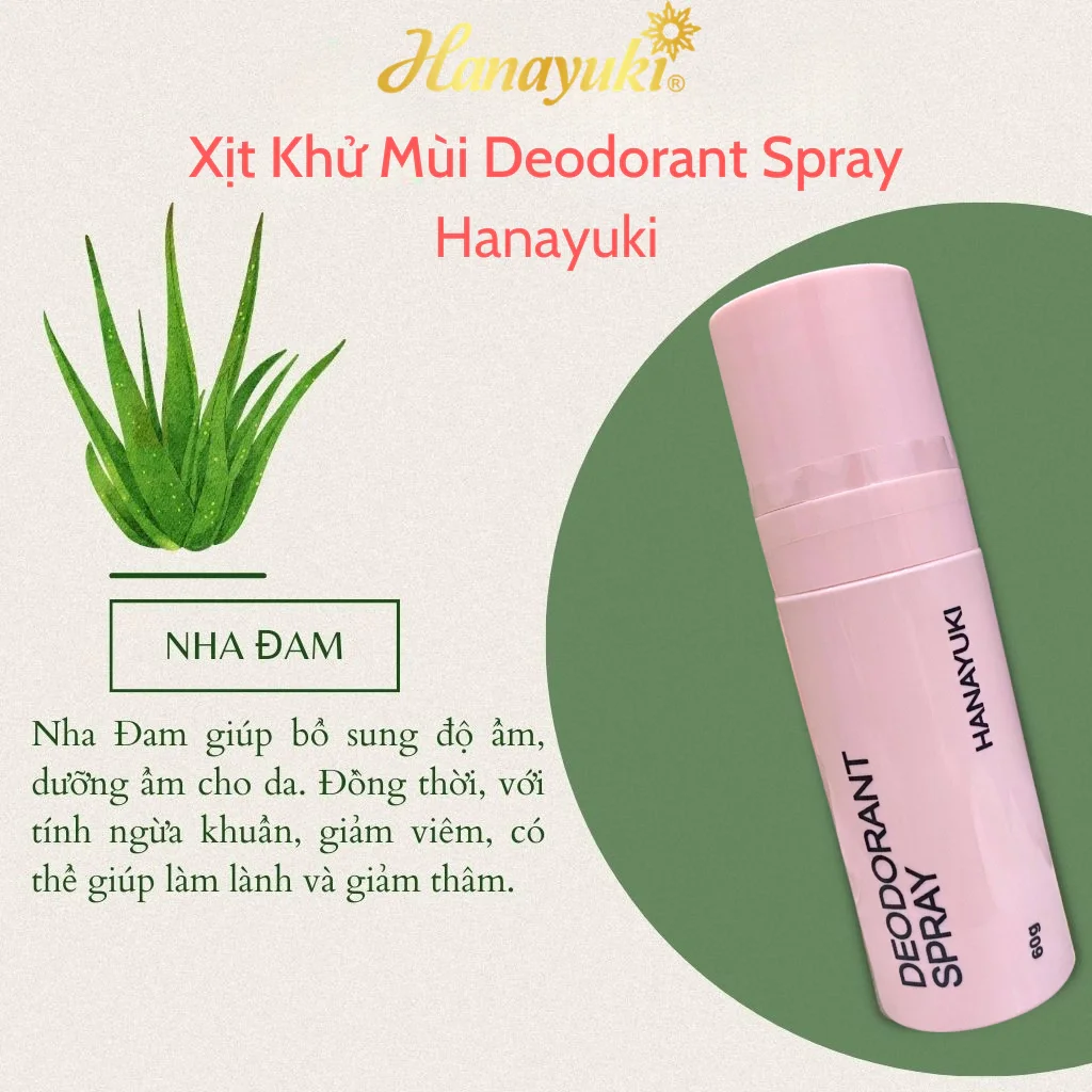 Xịt thơm khử mùi cơ thể Hanayuki Deodorant Spray