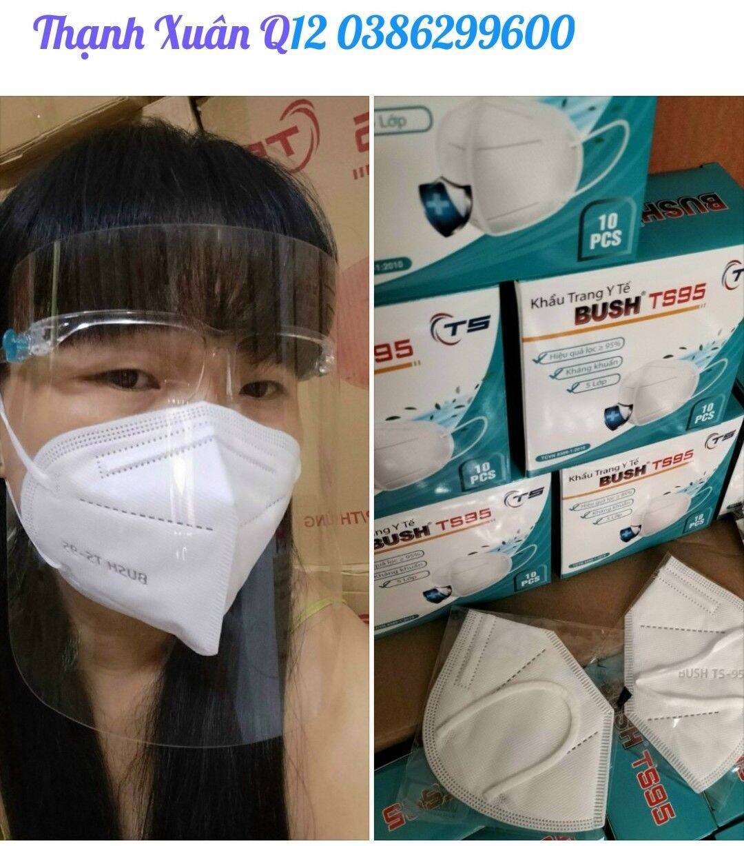 Combo 3 hộp 5 lớp kháng khuẩn bush ts95