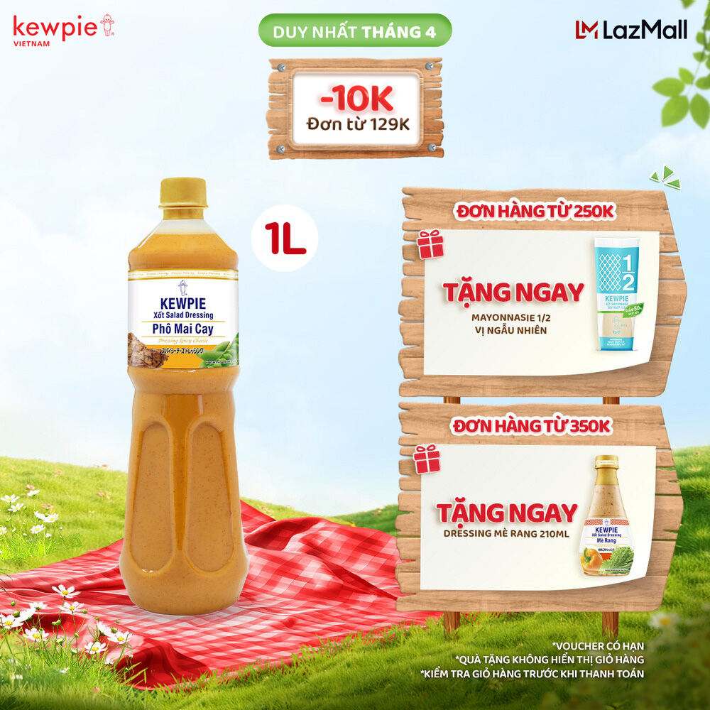 Xốt Salad Dressing Phô Mai Cay Kewpie 1L