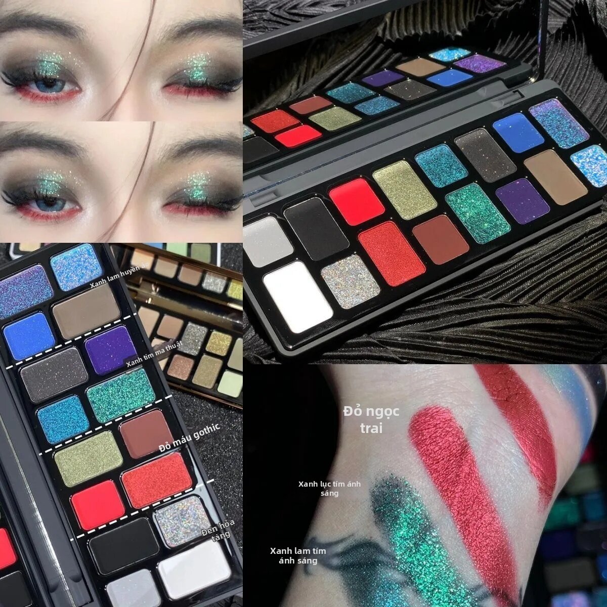 Bảng Mắt Đa Màu Ngọc Trai Nhũ Mờ Độ Bão Hoà Thấp