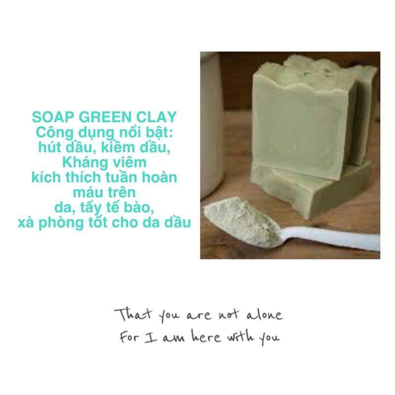 1KG PHÔI XÀ PHÒNG ĐẤT SÉT XANH GLYCERIN - PHÔI XÀ PHÒNG HANDMADE