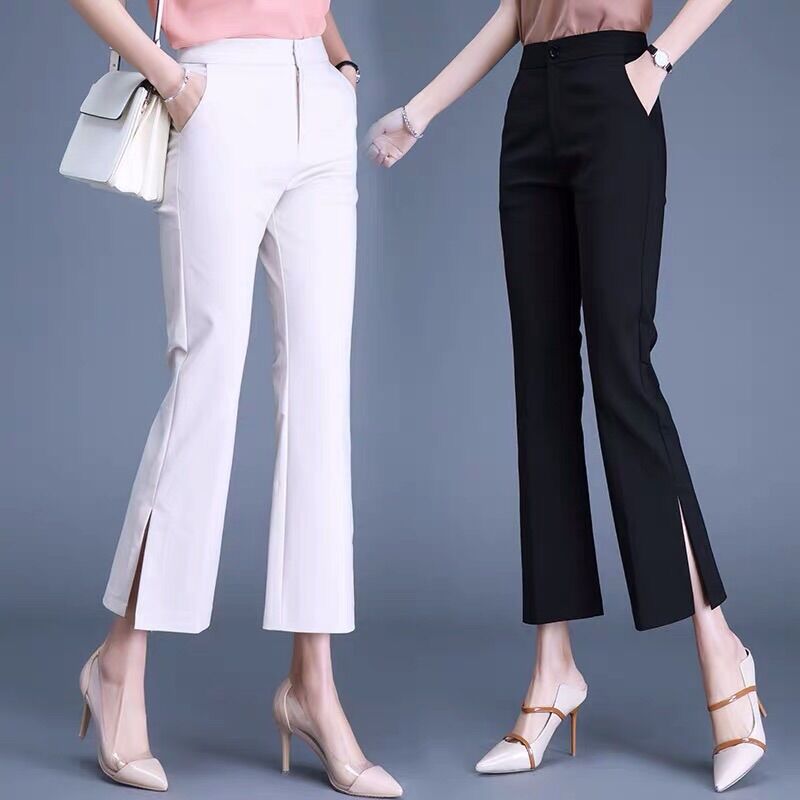 Quần ống loe xẻ sườn