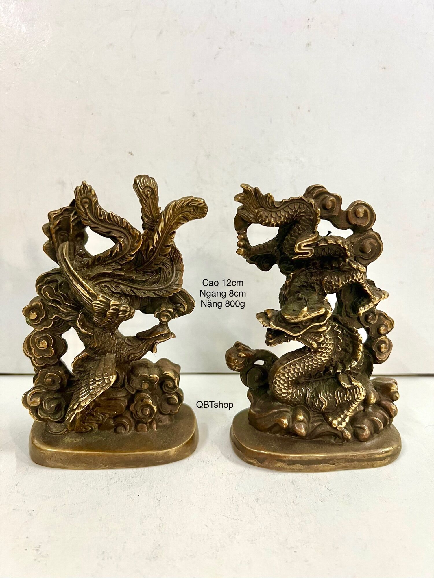 Cặp long phụng bằng đồng phong thuỷ