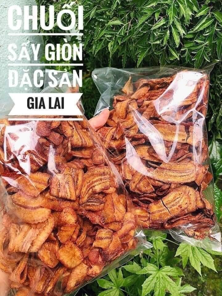 CHUỐI SẤY KHÔNG ĐƯỜNG GIA LAI 1KG