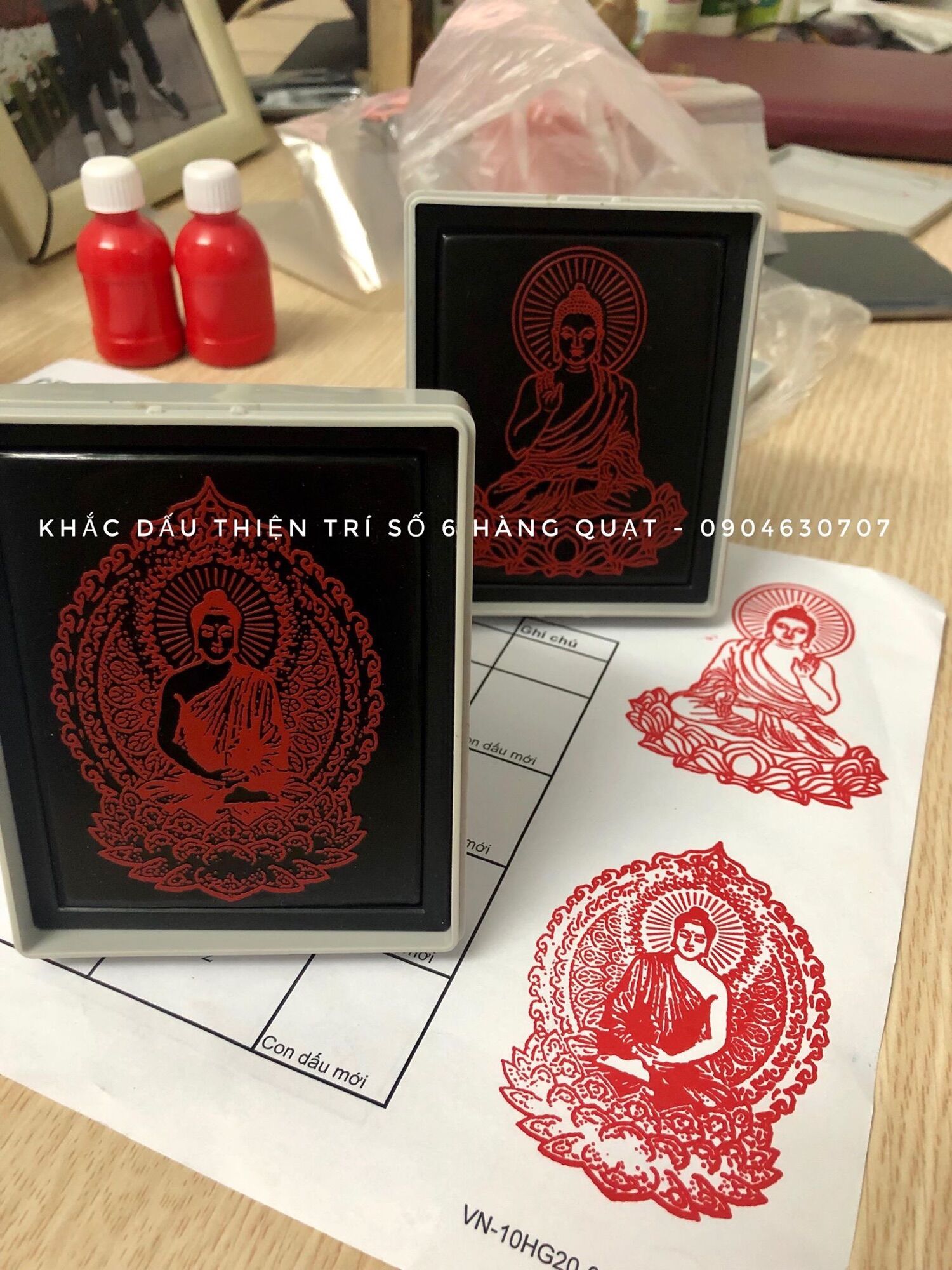 Dấu Mật tông chuẩn đề cỡ 12x6 cm