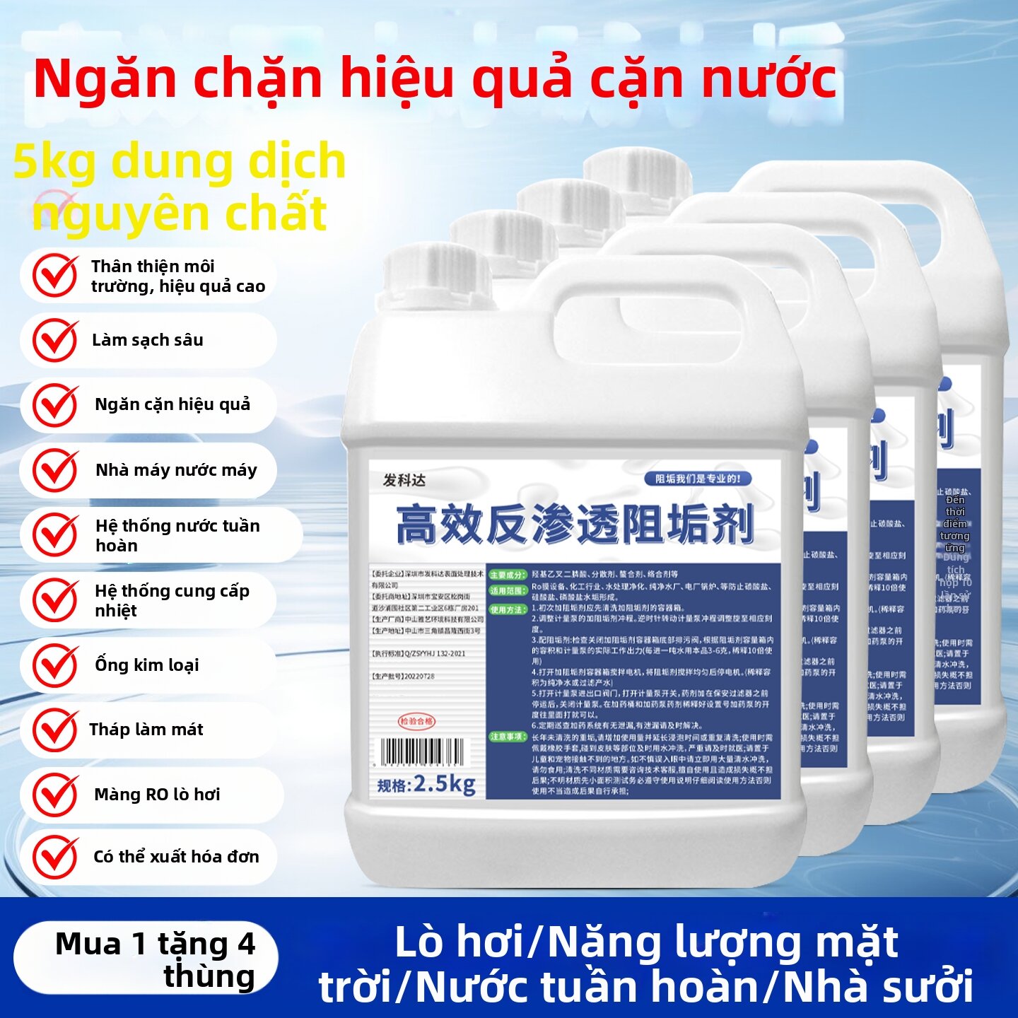 FAKEDA | Chất Chống Bám Cặn và Chống ăn Mòn Xử Lý Nước