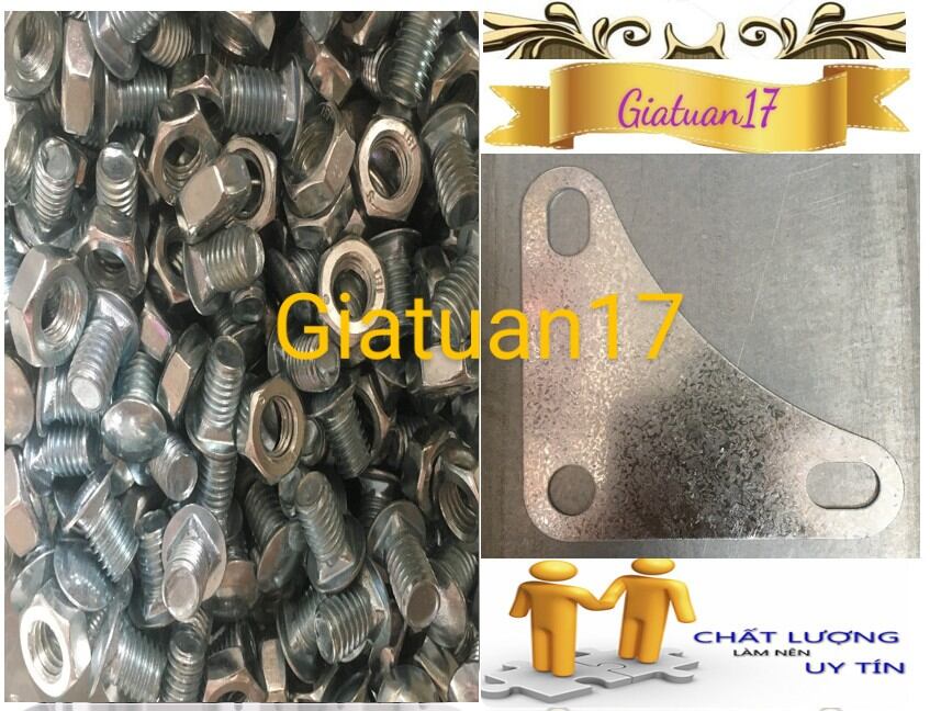 100 con Ốc bulong bắt siết kệ V lỗ  (1 bịch)