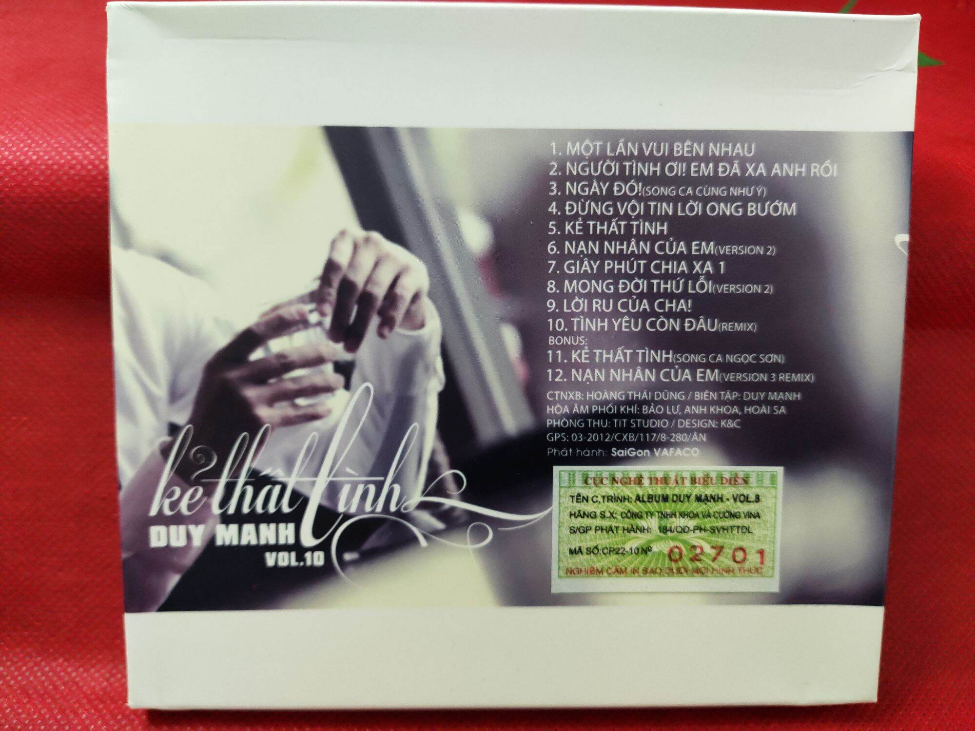 CD - Duy Mạnh vol 10 - Kẻ thất tình