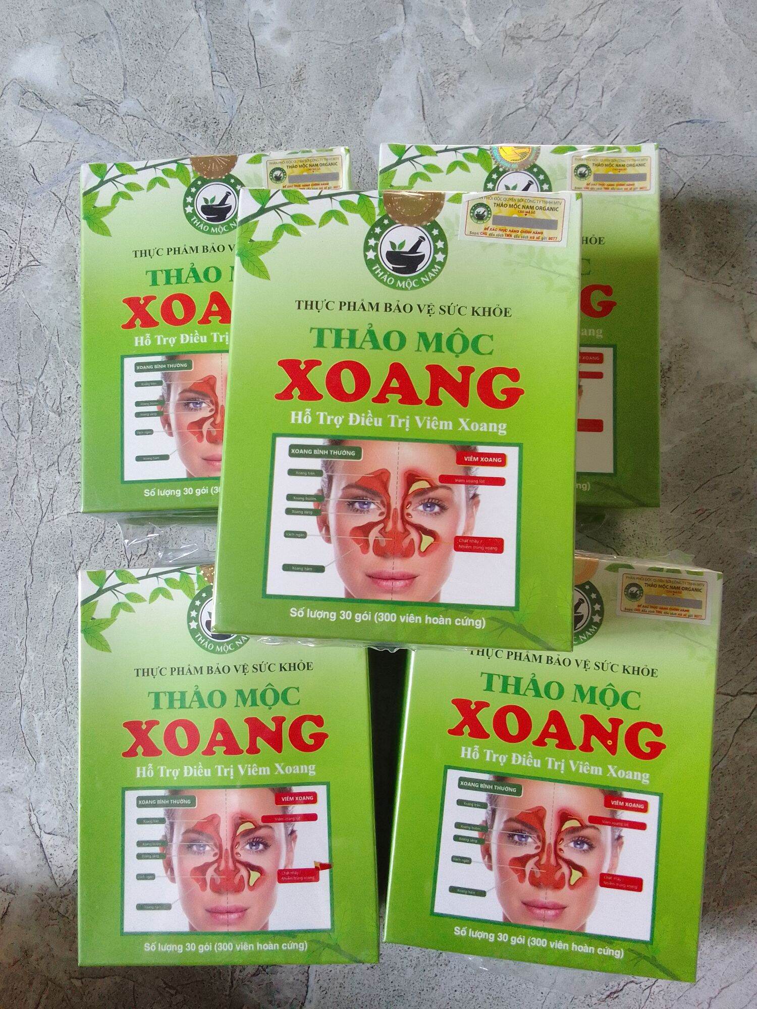 Combo 5 hộp xoang thảo mộc nam tặng 5 hỗ trợ xoang . giá sỉ