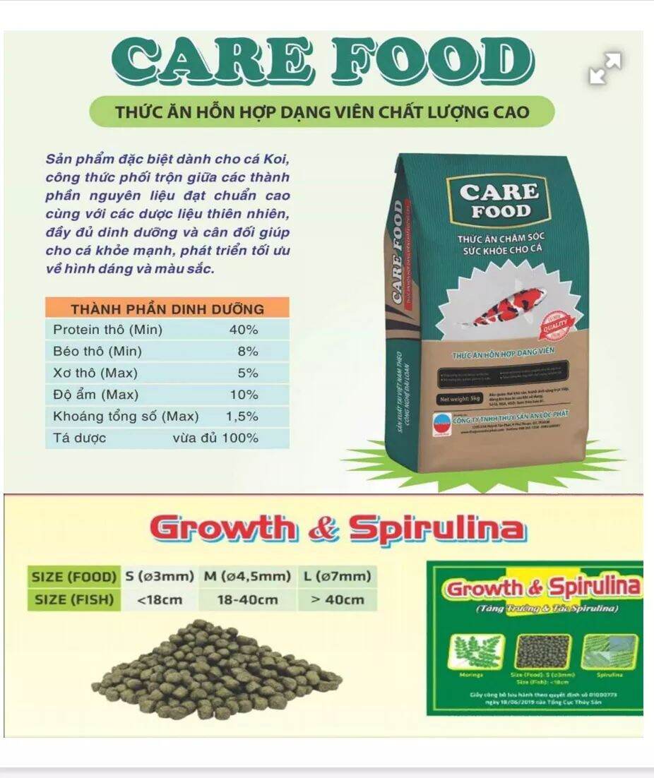 Cám care food tảo