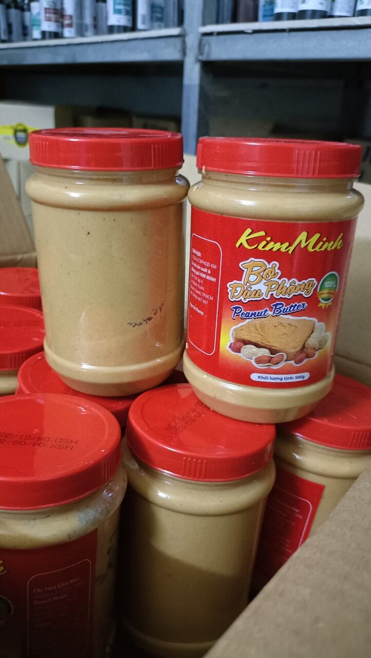 bơ đậu phộng kim minh hủ lớn 500gram
