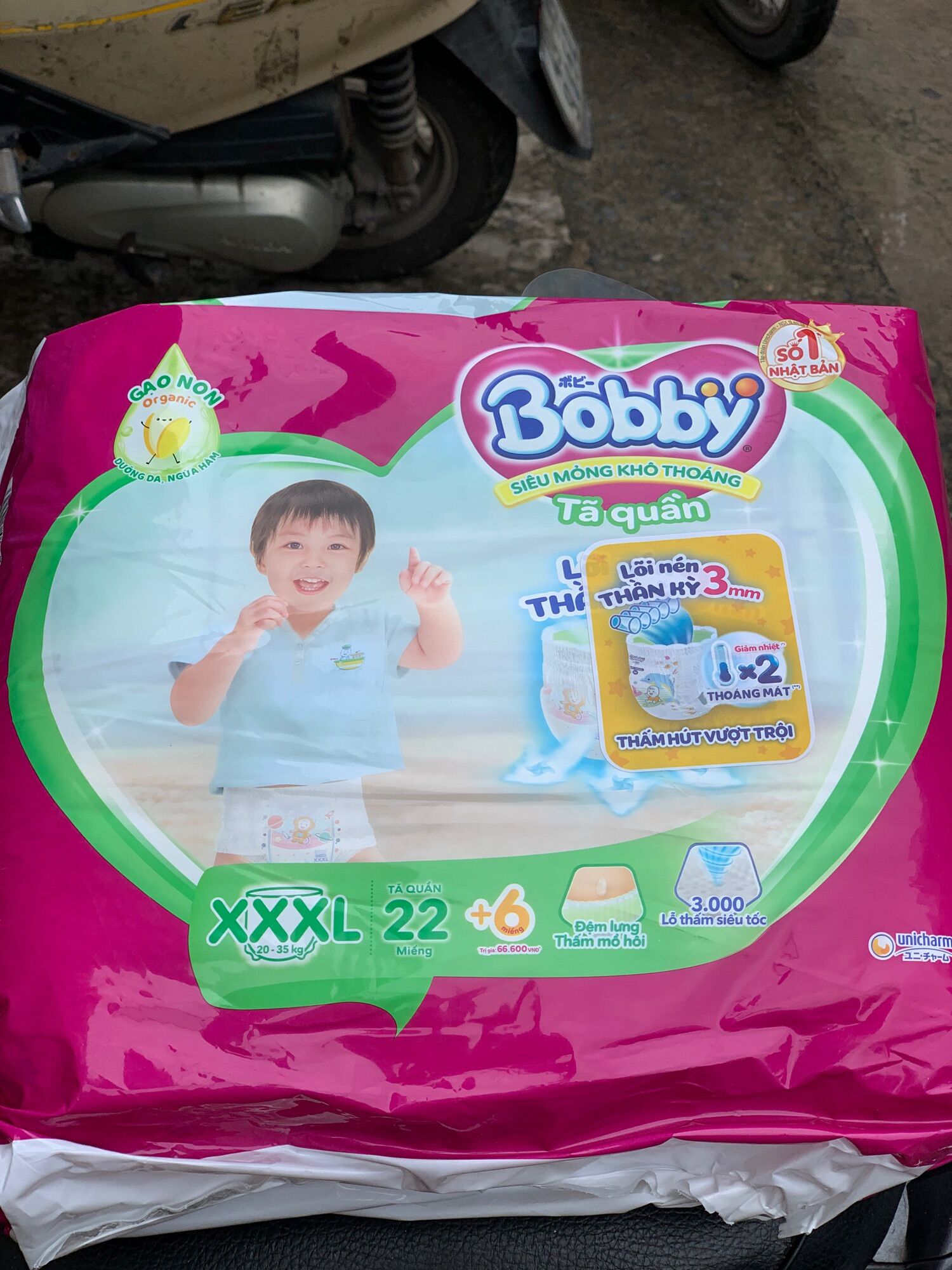 Tã quần bobby xxxl22 mẫu mới