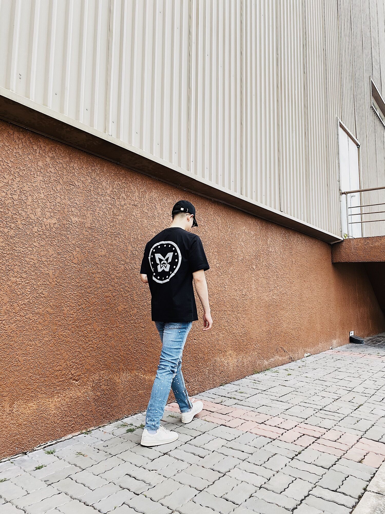 Maison De Mas Printed Big Logo T shirt