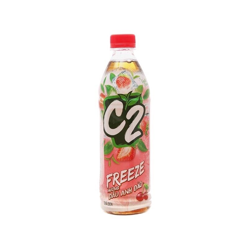 Lốc 6 chai trà C2 dâu anh đào chai 455ml