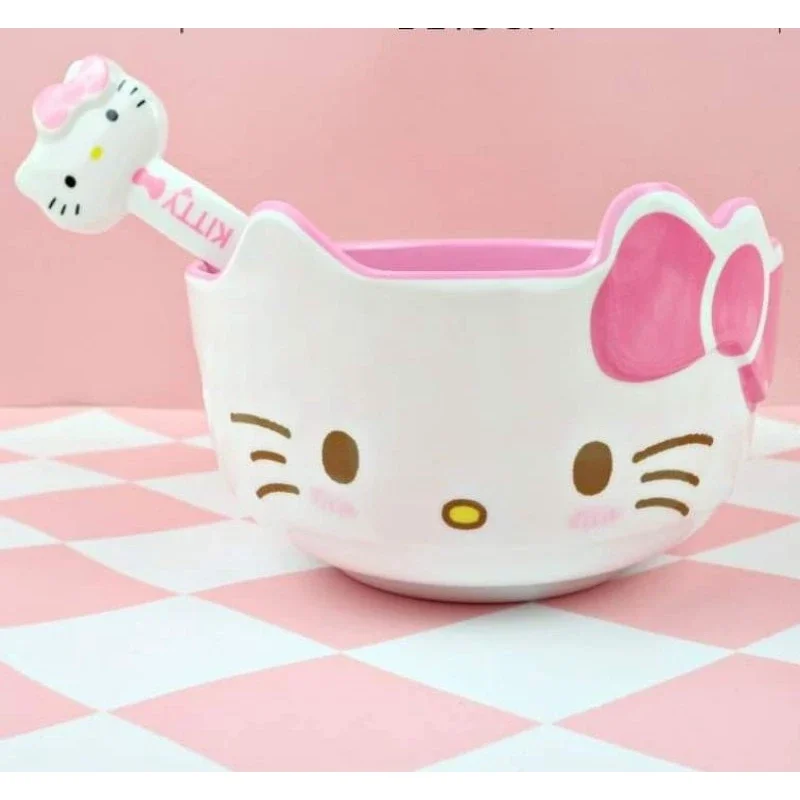 🌸COMBO TÔ CHÉN MUỖNG HELLO KITTY