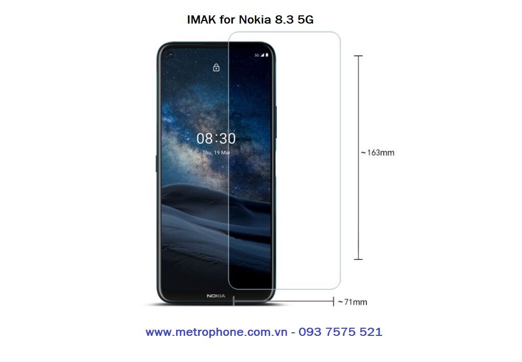 Miếng dán màn hình dẻo cho Nokia 8.3 hiệu Imak