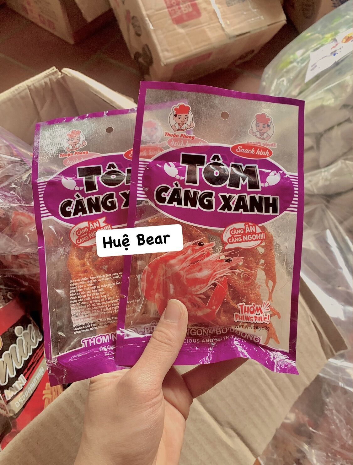 Bịch 30gói snack hình tôm hùm xanh
