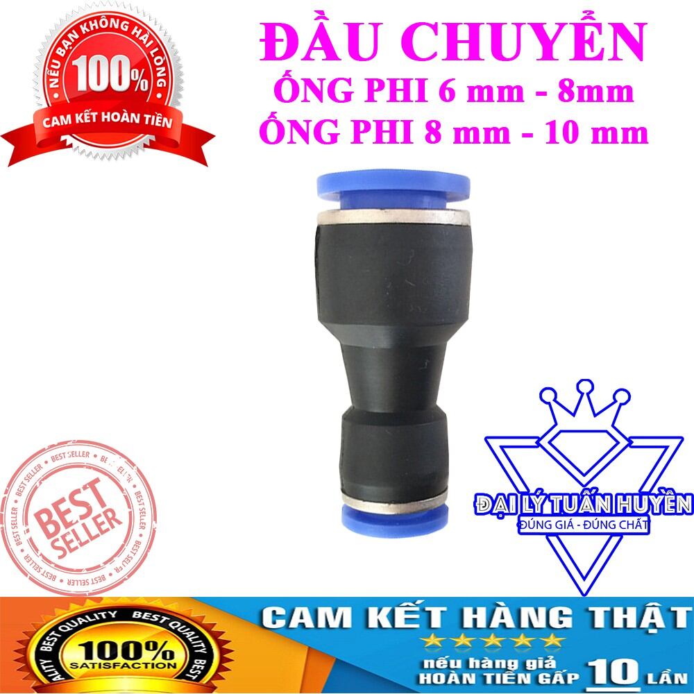 Đầu nối nhanh chuyển đổi pg 8-6, pg 10-8 dùng cho ống nước phi 6mm,8mm,10mm