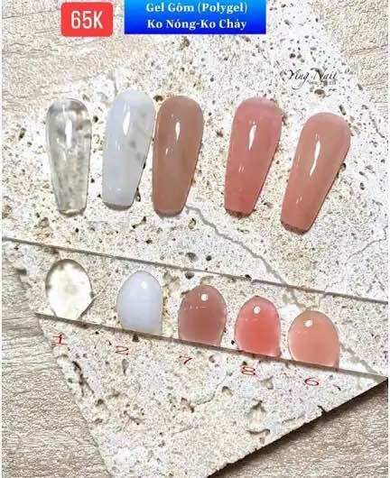 Gel gôm đắp móng tuýp lẻ đủ màu (HOT )