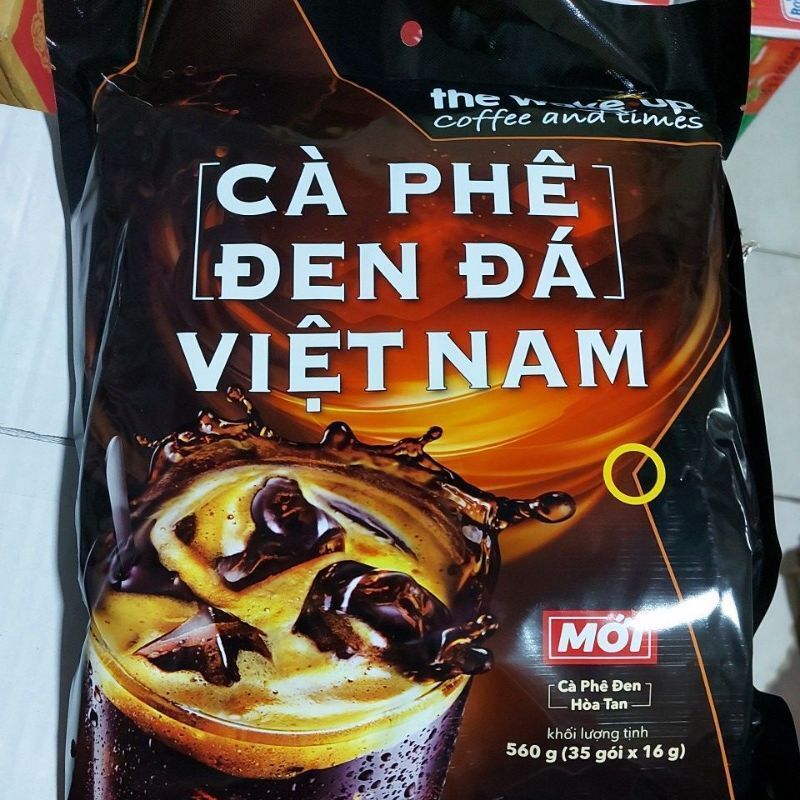 Cà Phê Đen Đá Việt Nam Thơm Ngon Đúng Vị Wake- Up 35gói x 16g