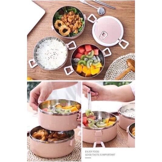 Hộp Đựng Cơm Cặp Lồng Cơm Giữ Nhiệt Inox 4 Tầng