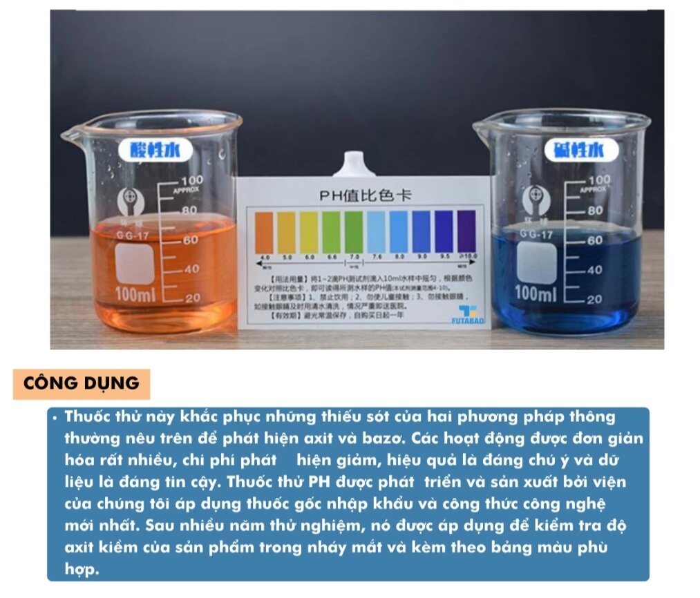 dung dịch thử PH kiểm tra PH nước