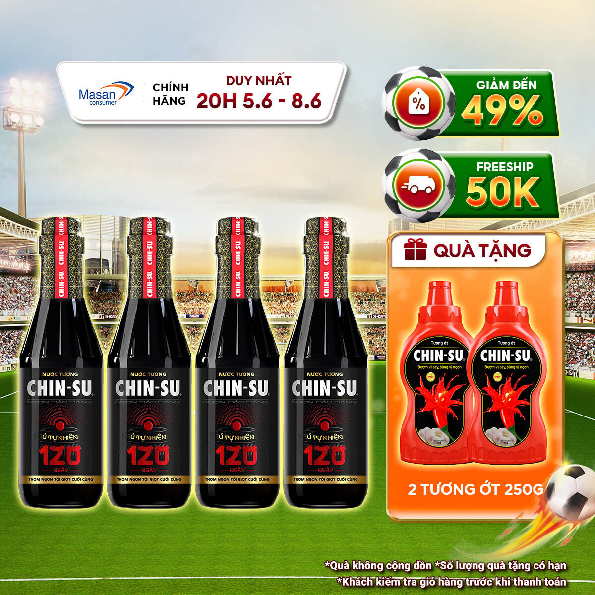 Nước tương Chin-su Ủ tự nhiên 120 ngày chai x 300ml