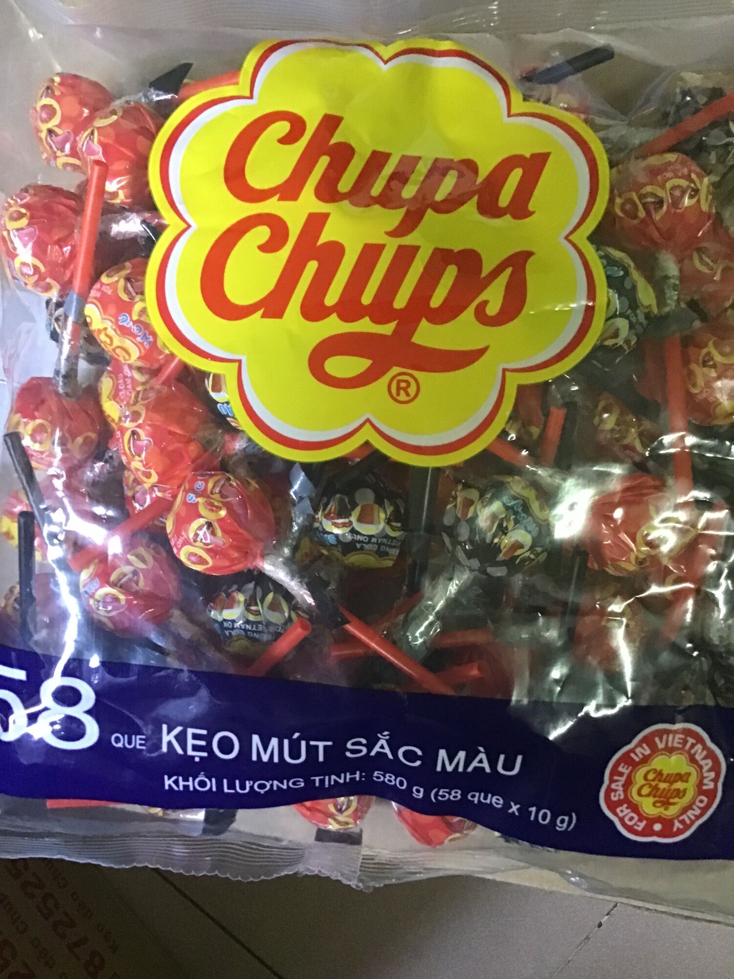 [HCM]Bịt kẹo mút 58 que Chupa Chups