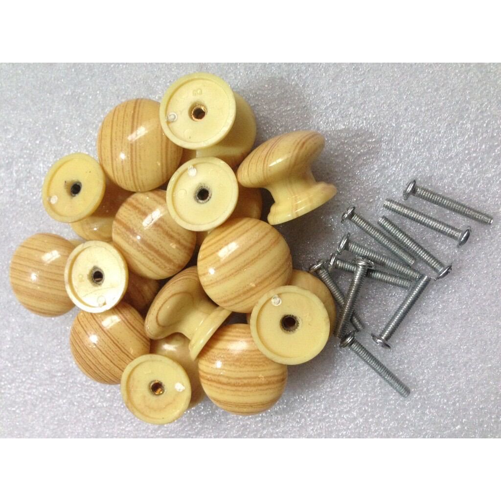 Núm tủ - núm ngăn kéo giả vân gỗ