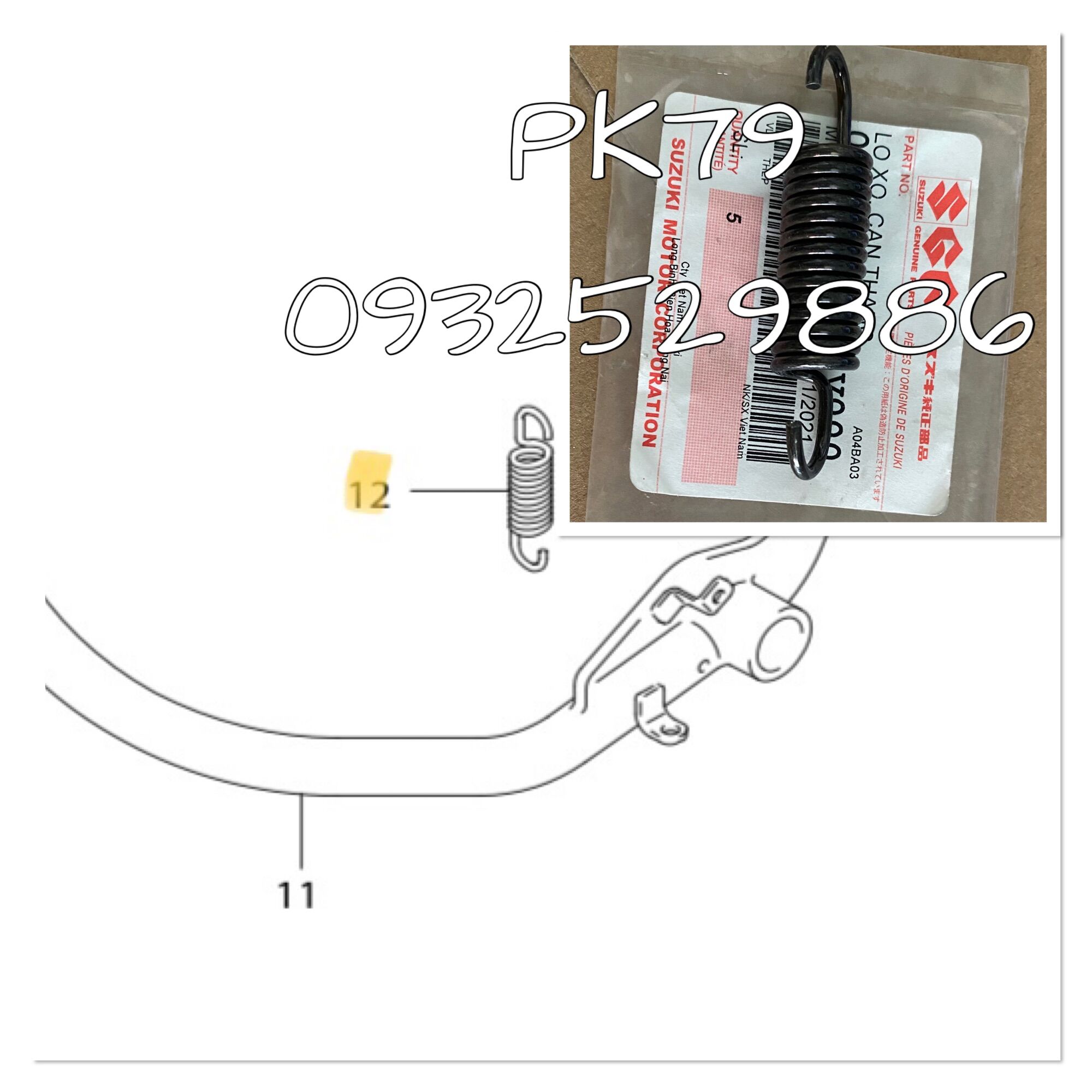 Lò xo cần đạp thắng cho các dòng xe su