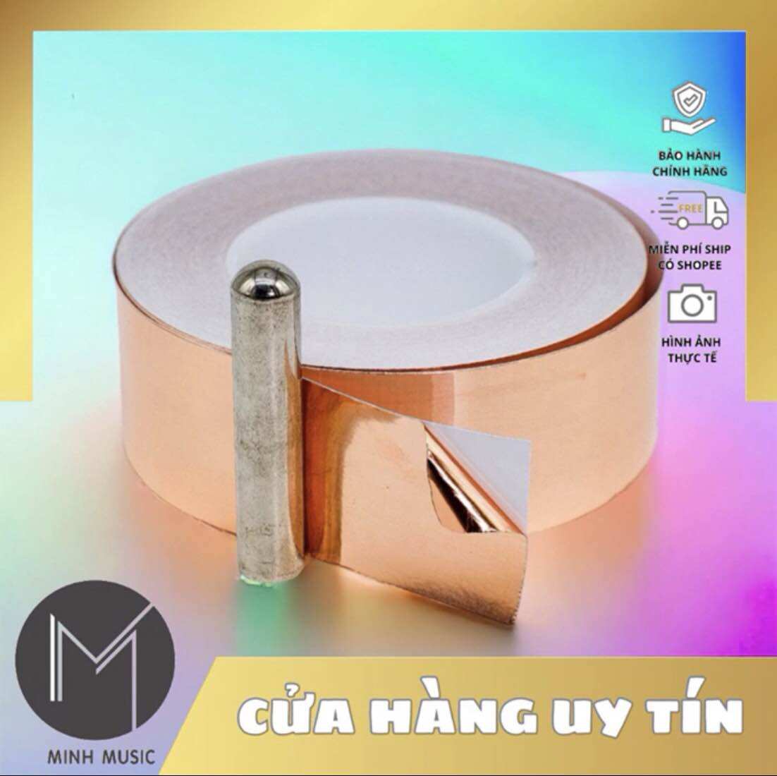 [HCM]Giấy đồng bọc mát chống noise guitar điện MMS hình thật