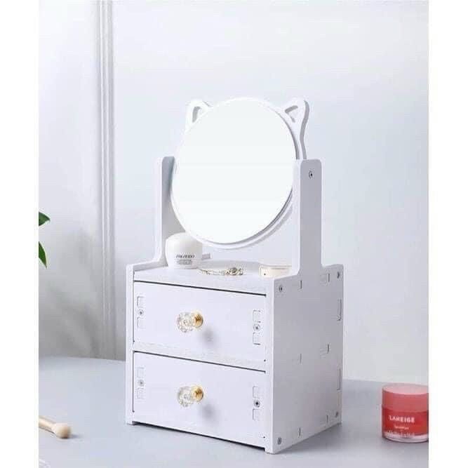 Kệ mỹ phẩm kèm gương