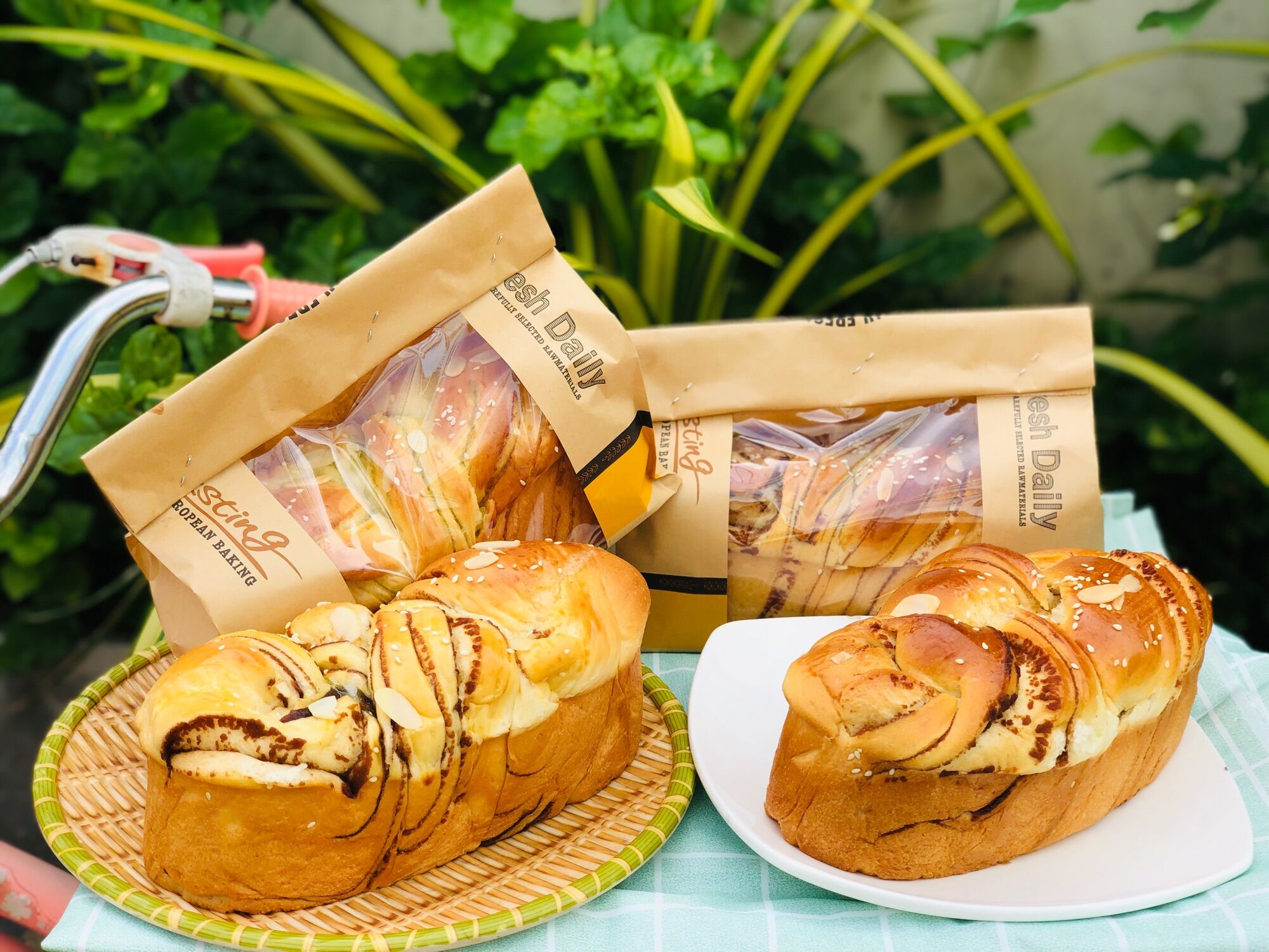 Bánh mì hoa cúc đậu xanh