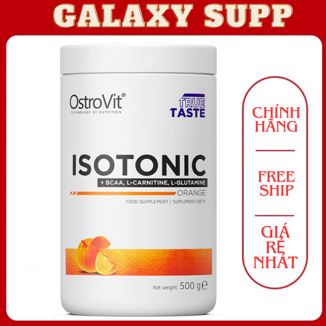 Ostrovit isotonic bổ sung điện giải + bcaa + glutamine + carnitine phục hồi cơ bắp 500g