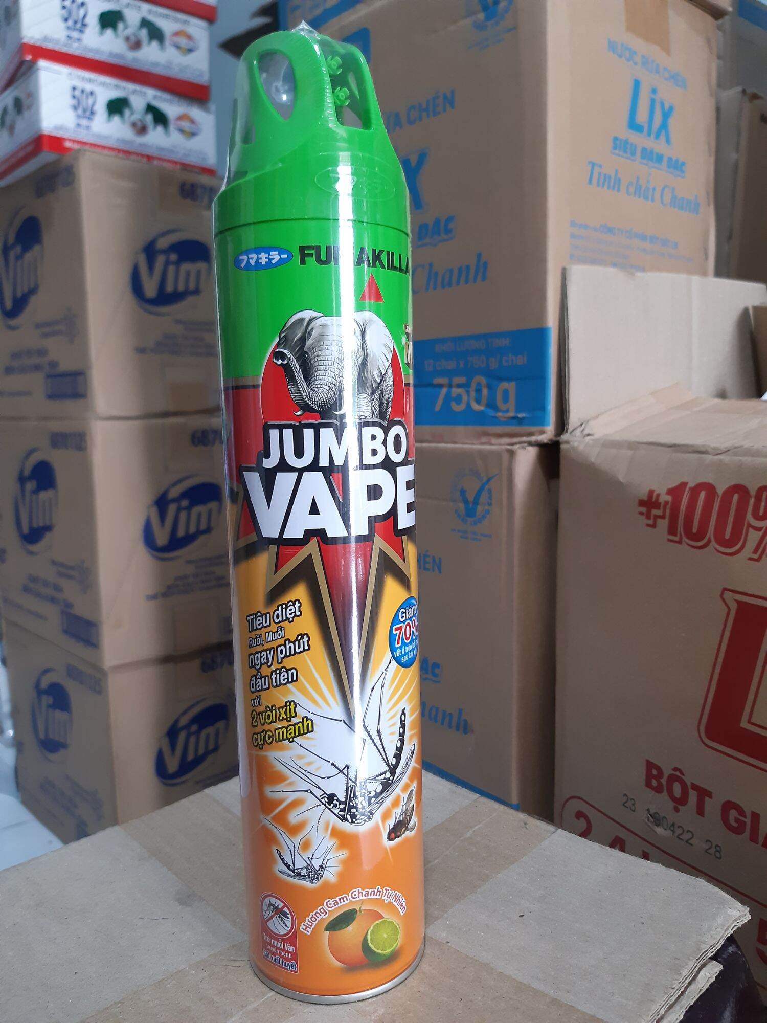 Xịt muỗi jumbo chai 600ml