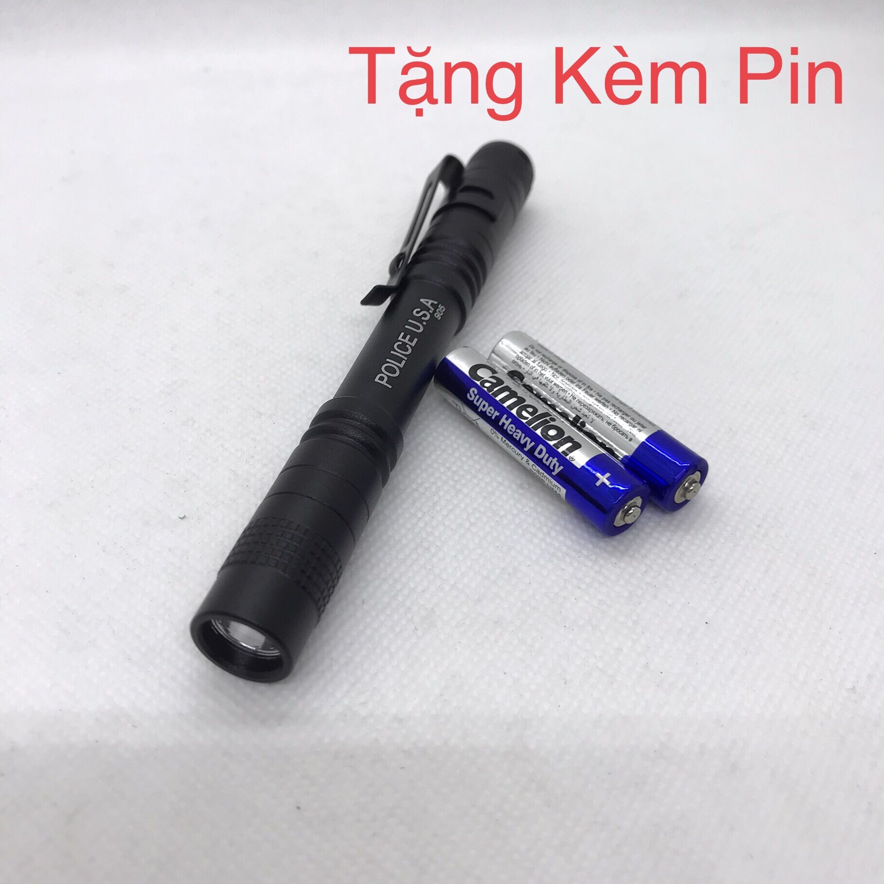 Đèn pin led 2 pin aaa, siêu sáng, nhỏ gọn như cây bút, tặng kèm pin