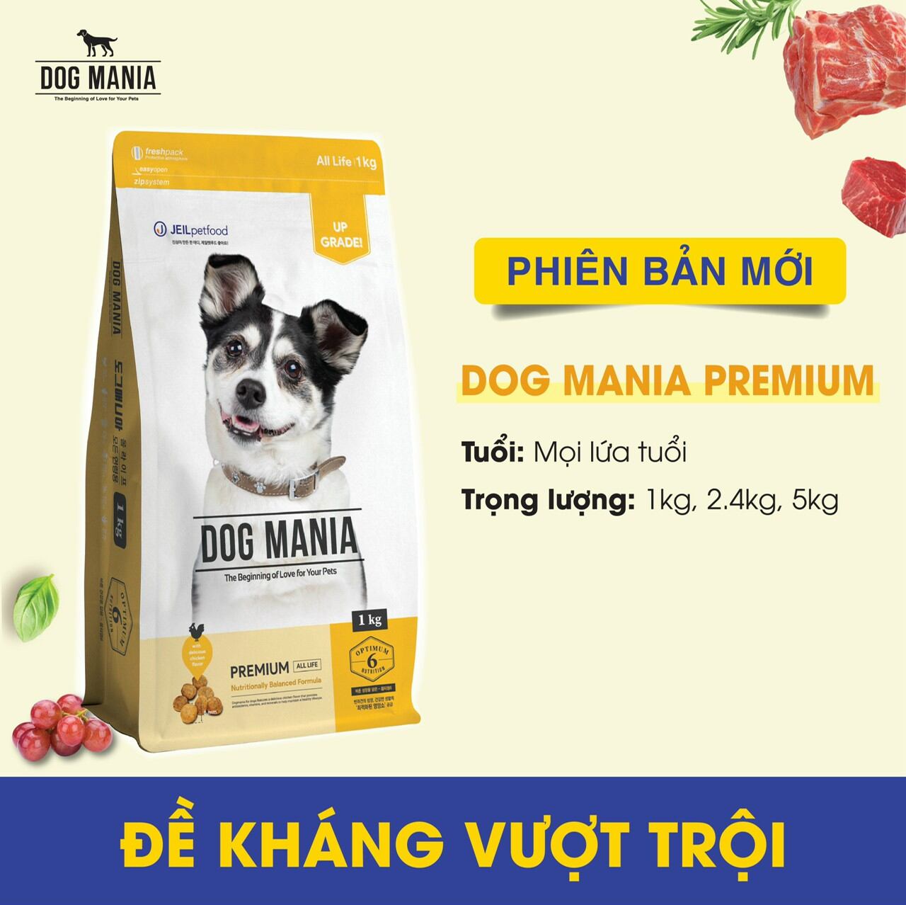 Thức Ăn Hạt Dog Mania 5Kg- Cho Chó