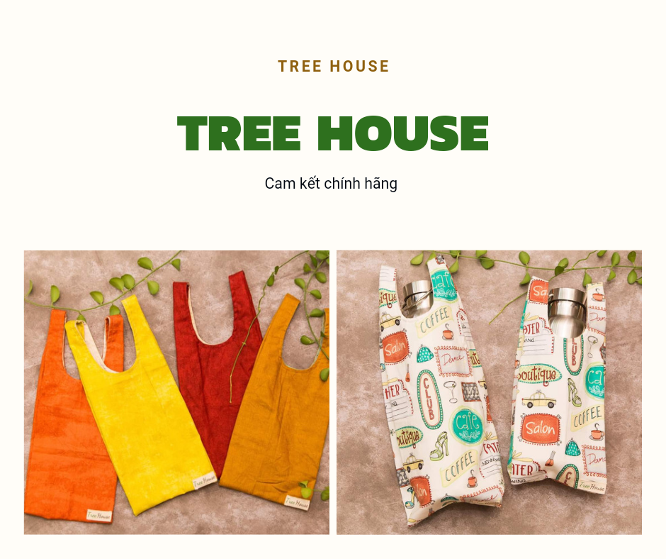 Túi vải đựng bình nước / bánh mì tree house