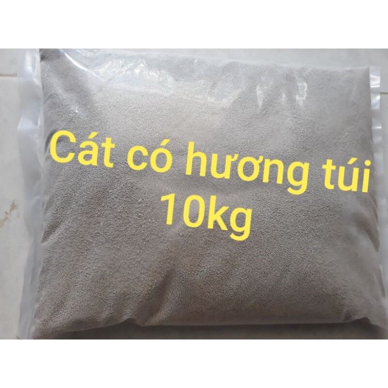 Cát vệ sinh cho mèo túi 10kg có kèm hạt khử mùi
