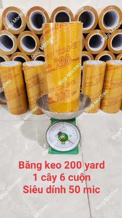 Băng keo 200 yard Trong, Vàng đục