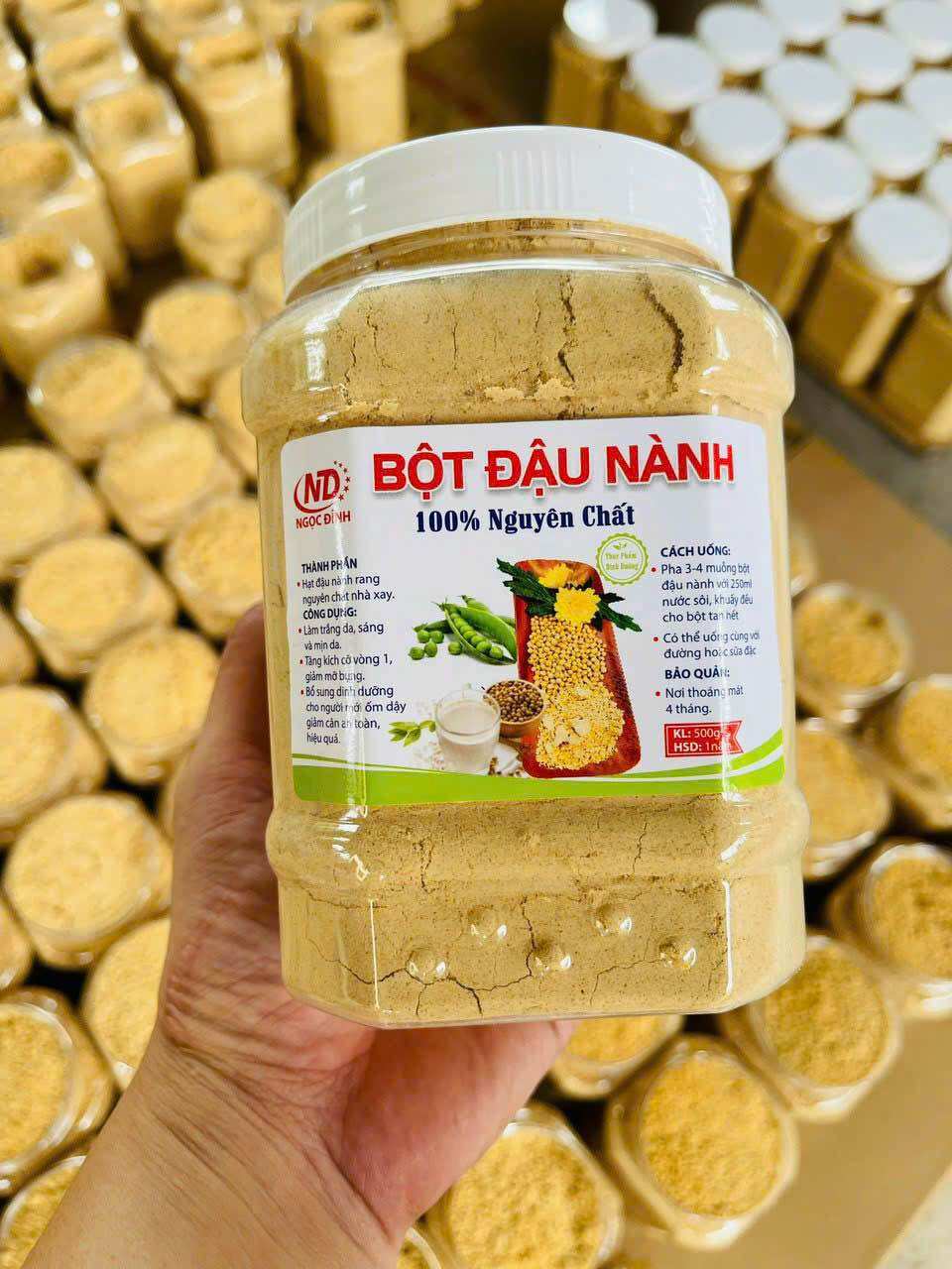 Hủ 500g bột đậu nành nguyên chất 100%