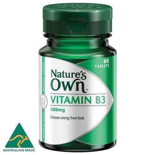 Nature's Own Vitamin B3 Nicotinamide 500mg- 60v