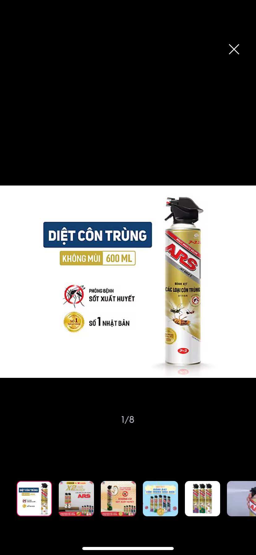 Combo 2 bình xịt côn trùng ARS không mùi chai 600ml
